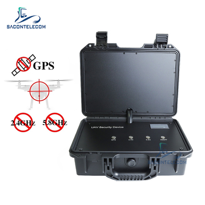 3 밴드 휴대용 드론 신호 방해기 와이파이 GPS 65w 가방 UAV 드론 신호 차단기
