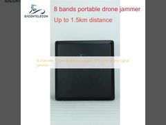 8 채널 1.5km 거리 휴대용 FPV UAV 드론 신호 방해기
