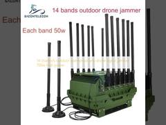 14 채널 옥외 방수 안티 드론 신호 방해기 700W 고출력