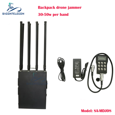 8 밴드 400W 파워맨 패크 드론 신호 방해기 금속 케이스 배낭 UAV 드론 방해기
