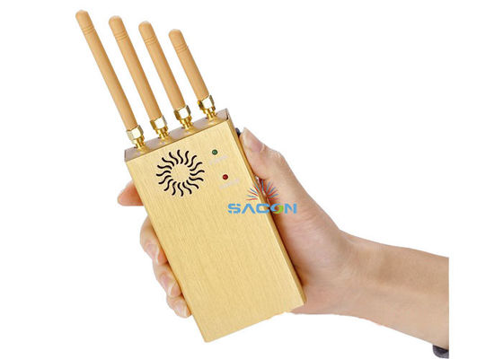 20m 범위 4 안테나 2W 출력 전력 가 휴대용 GPS 제이머 및 신호 제이머 가죽 케이스