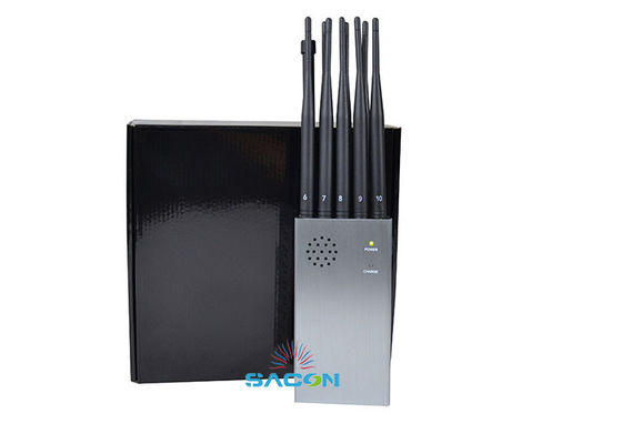 8000mAh 배터리와 10개의 옴니 안테나를 갖춘 10W 고출력 휴대용 휴대폰 재머