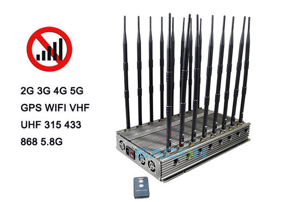 100W 5G 신호저머 80m 범위 및 16 밴드 모바일 전화 차단기