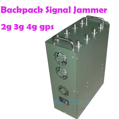 120W 8개의 옴니 안테나를 갖춘 100m 범위 백팩 재머 (2G 3G 4G 5G VHF UHF WiFi GPS 신호 차단용)