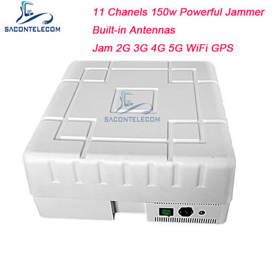 150W 고출력 GPS WiFi 신호 차단기 (11채널, 방수 설계, 휴대폰 차단용)
