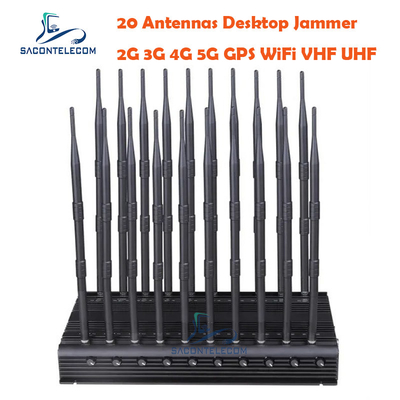 VHF UHF ISO9001 이동 전화 신호 방해기 3.5Ghz 3.7Ghz 5.2Ghz 20 채널