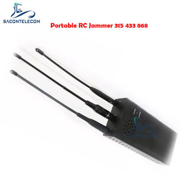 10W 출력 전력 자동차 원격 신호 방해기 8000mAh 배터리와 RC315 RC433 RC868 주파수를 위한 옴니 안테나