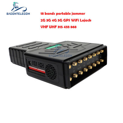 ABS 18W 휴대용 5G 휴대폰 신호 재머 (전체 대역 커버리지 및 20m 범위)