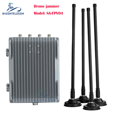 4 채널 200W 강력한 드론 신호 방해기 차량에 장착된 FPV 드론 방해기
