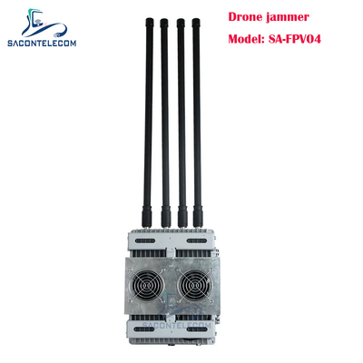 4 채널 200W 강력한 드론 신호 방해기 차량에 장착된 FPV 드론 방해기