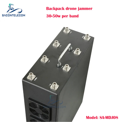 8 밴드 400W 파워맨 패크 드론 신호 방해기 금속 케이스 배낭 UAV 드론 방해기
