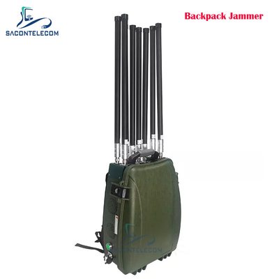 6채널 300W 강력한 배낭 드론 신호 방해기 433 900mhz GPS 2.4G 5.8G