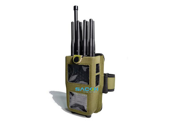 휴대용 5.8G 고전력 휴대전화 신호 방해기 8 대역과 4700mAh 배터리