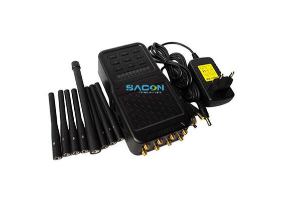 휴대용 5.8G 고전력 휴대전화 신호 방해기 8 대역과 4700mAh 배터리