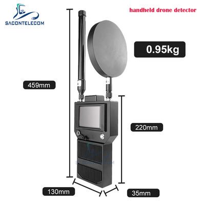 휴대용 휴대용 UAV 드론 신호 탐지기 1.5km에서 2km 탐지 거리와 400-6000MHz 주파수 범위