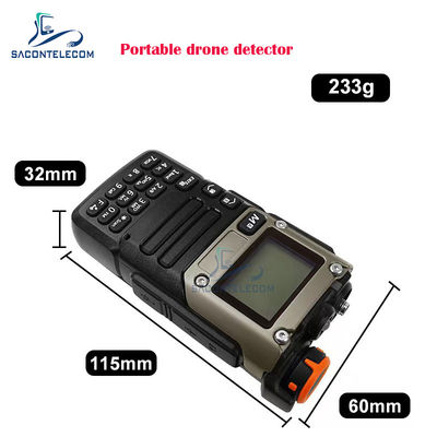 휴대용 휴대용 안티 드론 탐지기 (700-6GHz 주파수, 800m 탐지 거리)