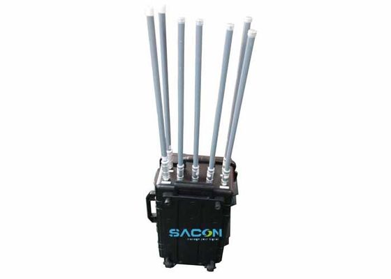 3G 4G GPS 신호 차단을 위한 유리섬유 안테나와 함께 350W 7채널 맨팩 제머