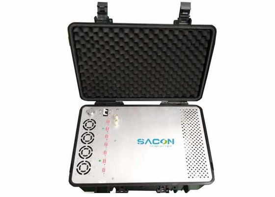 3G 4G GPS 신호 차단을 위한 유리섬유 안테나와 함께 350W 7채널 맨팩 제머