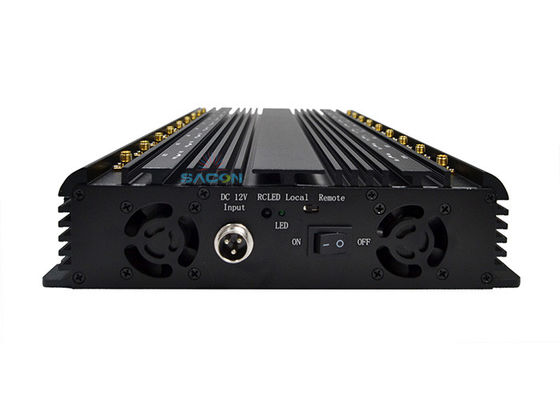WiFi GPS VHF UHF 차단용 5개의 냉각 팬과 40m 재밍 반경을 갖춘 18밴드 신호 재머