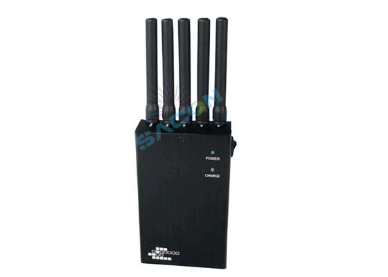 휴대용 모바일 재머 (5채널 2G 3G WiFi GPS 차단, 2.5W 출력, 내장 배터리 포함)