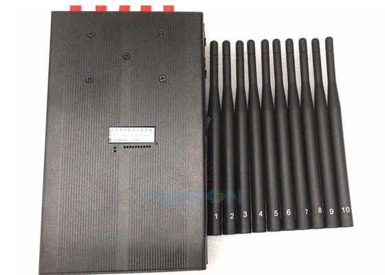 휴대용 10 안테나 5G 신호 재머 블로커, 15m 범위 및 8000mAh 배터리