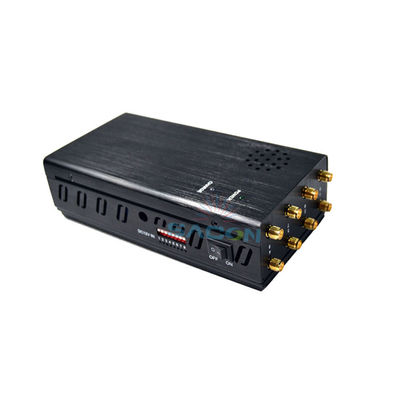 휴대용 8밴드 휴대폰 신호 차단기 (8000mAh 배터리 및 2G 3G 4G GPS WiFi 차단용 조절식 딥 스위치 포함)