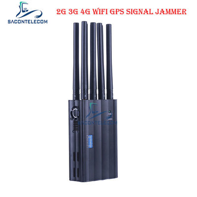 8채널 휴대용 신호 재머 (4000mAh 배터리, 20m 범위) GPS WiFi 휴대폰 신호 차단기