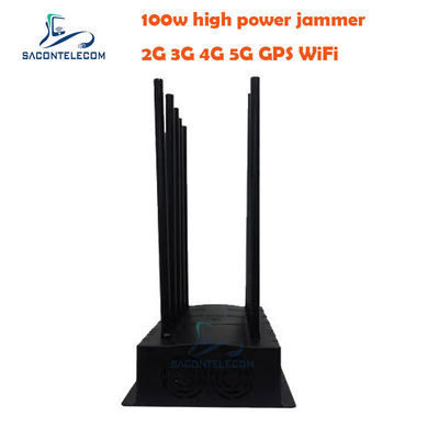 100W 고출력 5G 신호 재머 블로커 (10개 밴드, 40m 반경, 실내용)