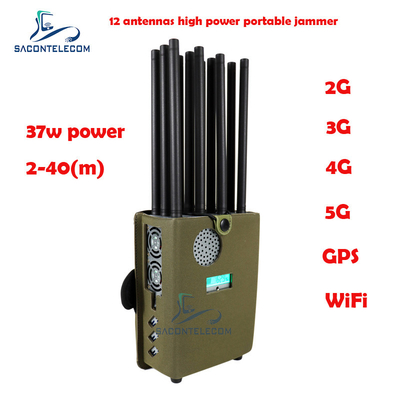 소형컴퓨터 2.4g 5.8g 휴대폰 신호 전파 교란기 12 채널 GSM CDMA