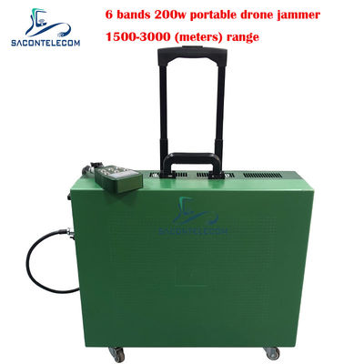 200W 고출력 3km 거리 드론 신호 재머 (6채널, UAV 방어용)
