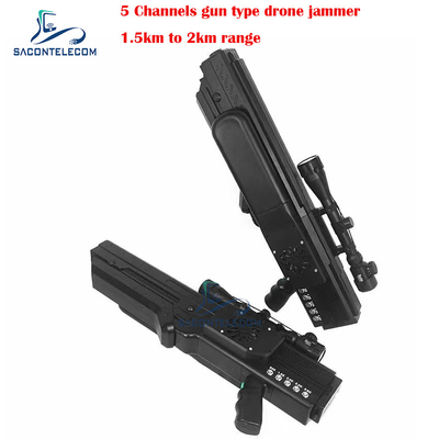 UAV 총 드론 신호 전파 교란기 블로커 1500년은 배터리에 구축된 5개 채널을 잽니다