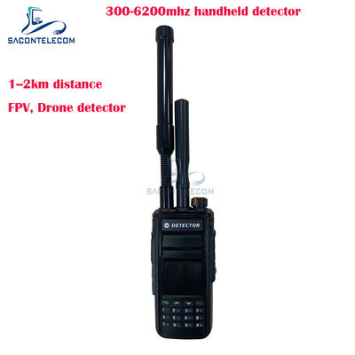 휴대용 300-6200MHz FPV 드론 탐지기 (1-2km 탐지 범위)
