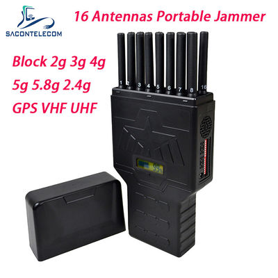 DC 12v 12w 20m 16 안테나 5G는 전파 교란기 블로커 휴대폰 신호 전파 교란기의 신호를 보냅니다