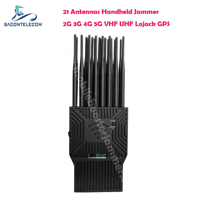 와이파이 로작 휴대용 신호 전파 교란기 21 안테나 21w 2G 3G 4G RC UHF VHF